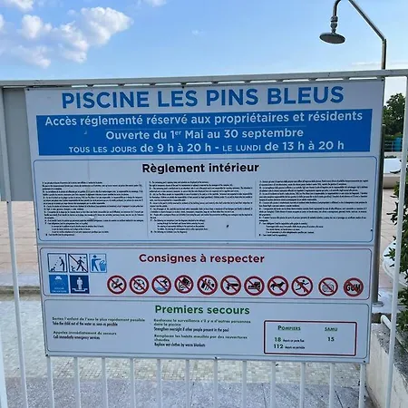 Daire F2 Climatise, Piscine, Parking, A Pied Antibes