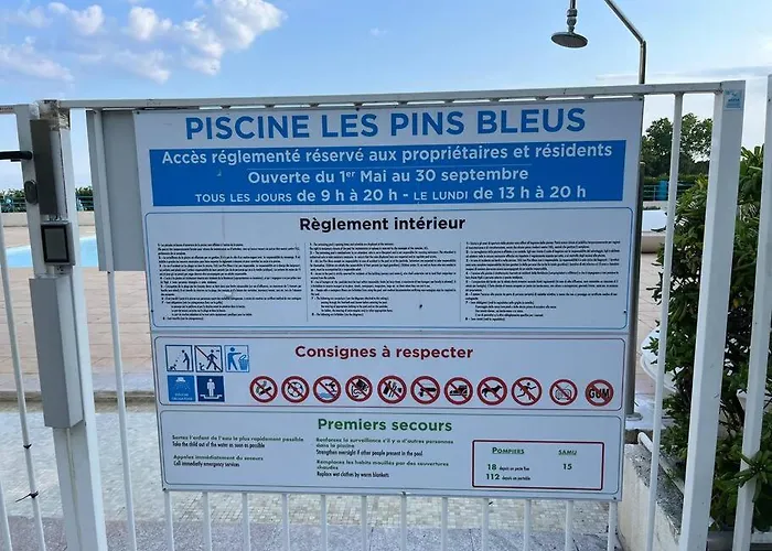 公寓 F2 Climatise, Piscine, Parking, A Pied 昂蒂布